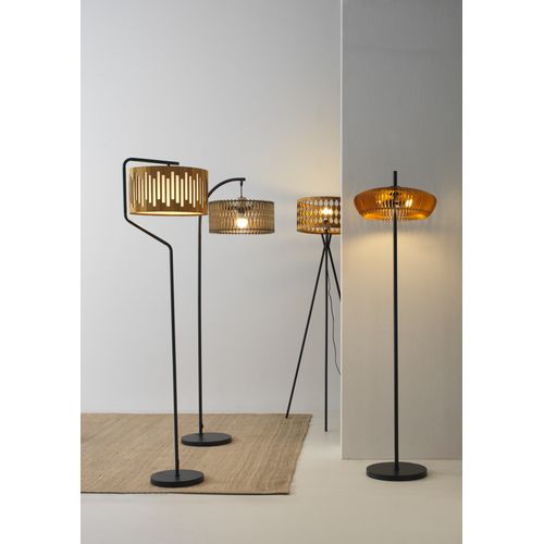 Lampe Sur Pied En Contreplaqué Couleur Miel