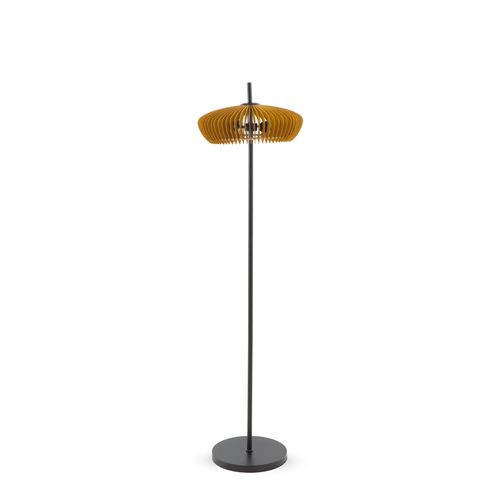 Lampe Sur Pied En Contreplaqué Couleur Miel