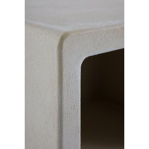 Table De Chevet Tiroir En Polyrésine Ciment Sable