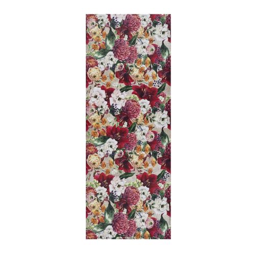 Tapis De Cuisine Fleurs Ricci Gigli Rouge/rose 52x100 Cm