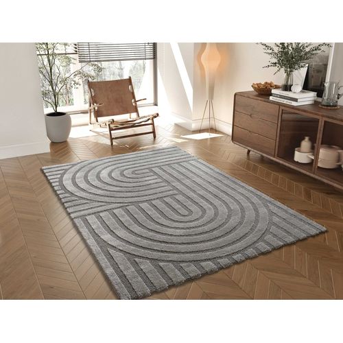 Tapis Scandinave à Relief Snowy 59773 Gris 80x150 Cm