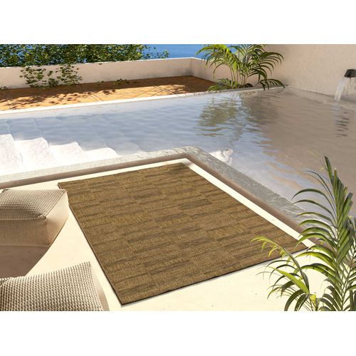 Tapis Extérieur Naturel Effet Jute Guinea 28828 Marron 160x230 Cm
