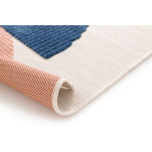 Tapis Extérieur Moderne à Relief Mila 23522 Multicolore 80x150 Cm