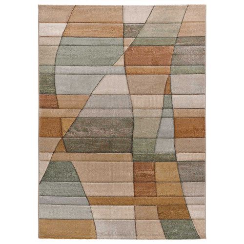 Tapis Géométrique Sora 40325 Beige/rouille/vert 160x230 Cm