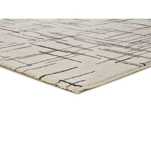 Tapis Géométrique Retro 12890 Blanc/noir 160x230 Cm
