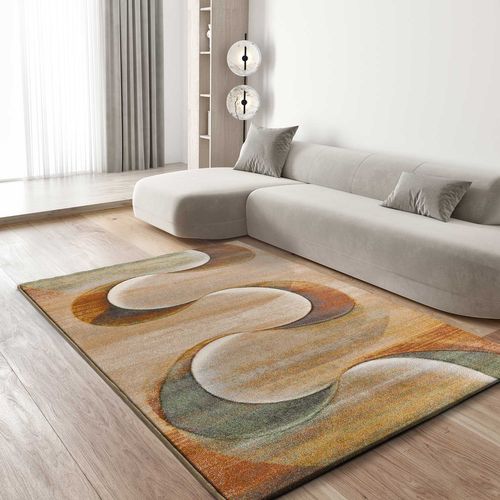 Tapis Abstrait Libet 40399 Beige/terracotta/vert 140x200 Cm