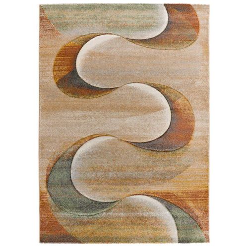 Tapis Abstrait Libet 40399 Beige/terracotta/vert 140x200 Cm