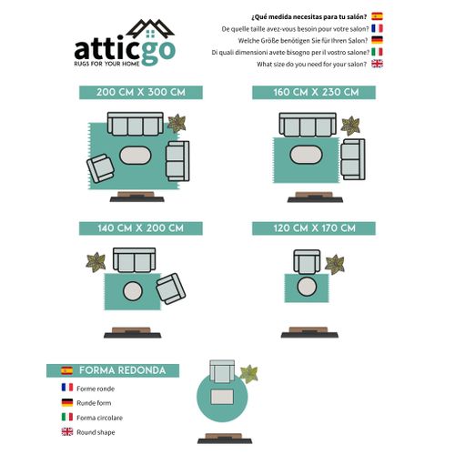 Tapis Abstrait Libet 40399 Beige/terracotta/vert 140x200 Cm