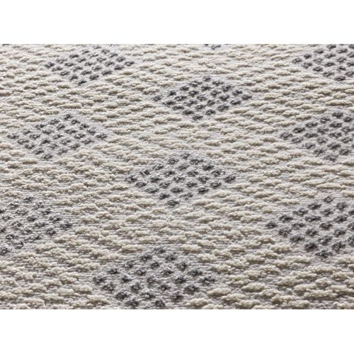 Tapis Géométrique à Relief Baresa 12951 Gris Clair 133x190 Cm