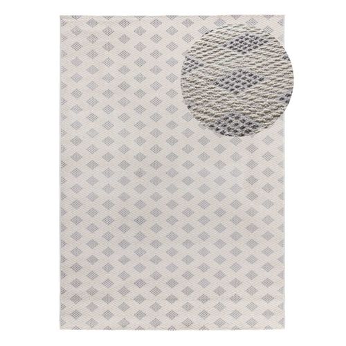 Tapis Géométrique à Relief Baresa 12951 Gris Clair 133x190 Cm