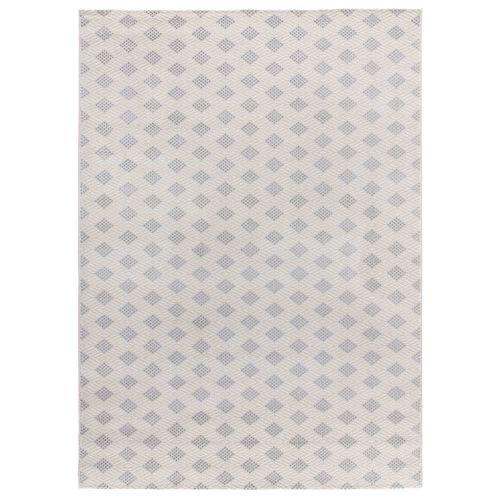 Tapis Géométrique à Relief Baresa 12951 Gris Clair 133x190 Cm
