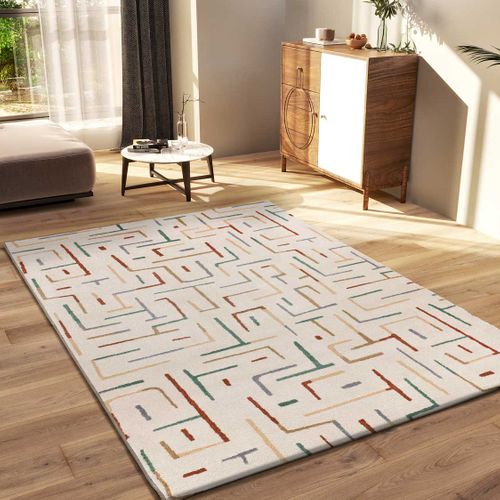 Tapis Géométrique Beruti 12925 Beige/multicolore 160x230 Cm