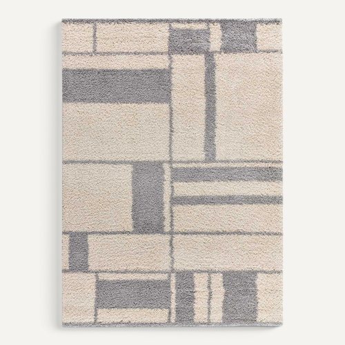 Tapis Shaggy Helia 8816 Beige/gris 160x230 Cm