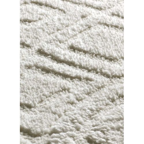 Tapis Scandinave à Relief Juno 111 Blanc 190x285 Cm