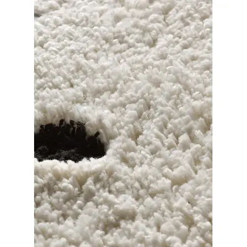Tapis Shaggy Scandinave Atesa 80406 Blanc/noir 60x120 Cm
