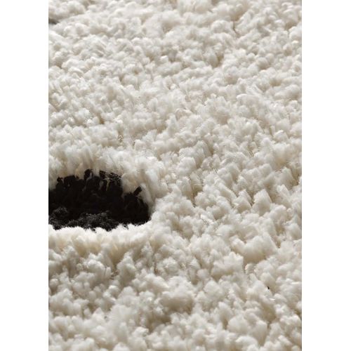 Tapis Shaggy Scandinave Atesa 80406 Blanc/noir 120x170 Cm