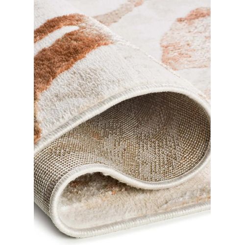 Tapis Abstrait Á Relief Keops 5807 Beige/rouille 154x230 Cm