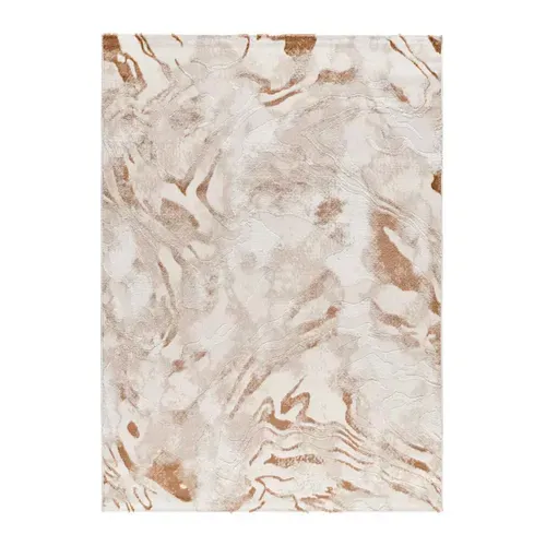 Tapis Abstrait Á Relief Keops 5807 Beige/rouille 154x230 Cm