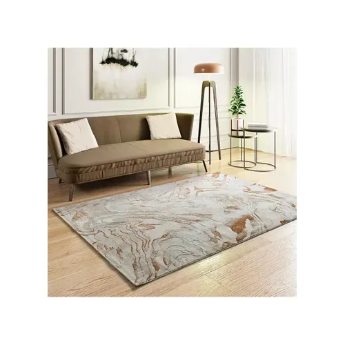 Tapis Abstrait Á Relief Keops 5807 Beige/rouille 154x230 Cm