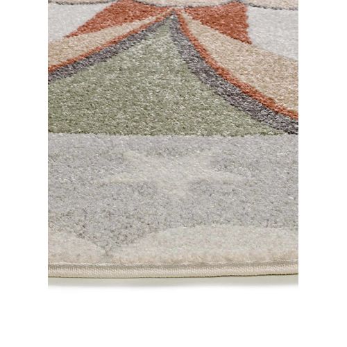 Tapis Enfant Rond Cirque Beats 40486 Gris 120x120 Cm