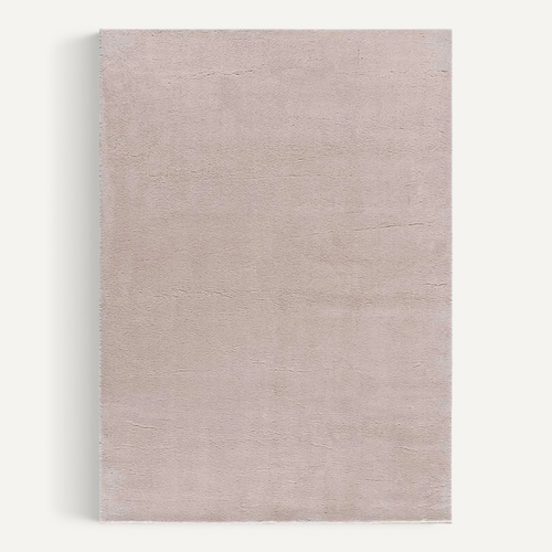 Tapis Lavable Uni Loft Liso Rose Poudré 160x230 Cm
