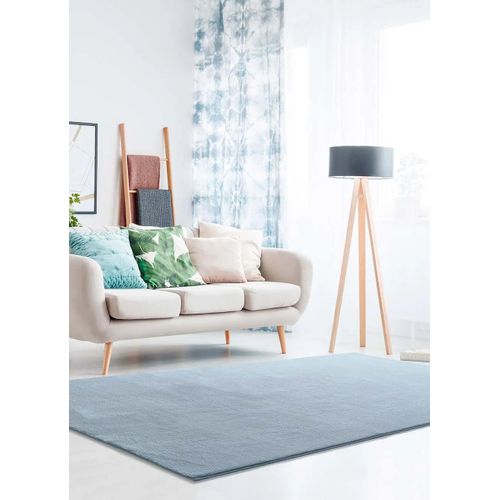 Tapis Lavable Uni Loft Liso Bleu 60x120 Cm