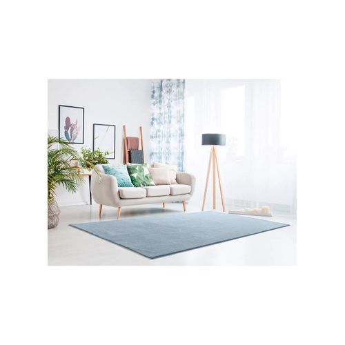 Tapis Lavable Uni Loft Liso Bleu 60x120 Cm