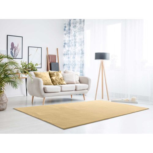 Tapis Lavable Uni Loft Liso Moutarde 140x200 Cm