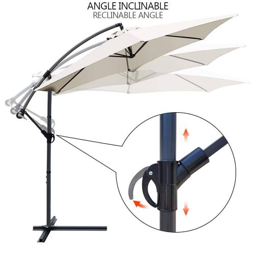 Parasol Deporte 3m Avec Housse De Protection Beige