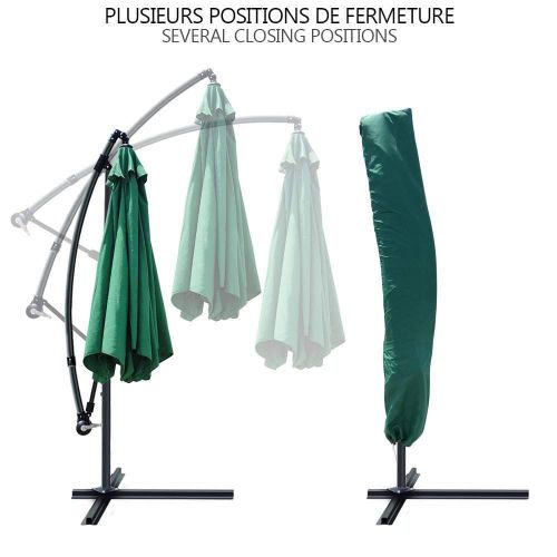 Parasol Deporte 3m Avec Housse De Protection Vert