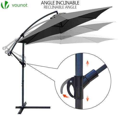 Parasol Deporte 3m Gris Fonce Avec Housse De Protection