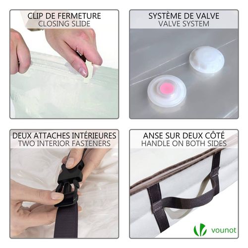 Lot De 5 Housses De Rangement Sous Vide Sous Lit