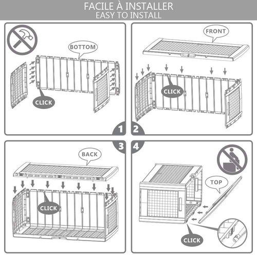 Coffre De Rangement Extérieur 310l  En Pp 119x48x60 cm Style Polyrotin Marron