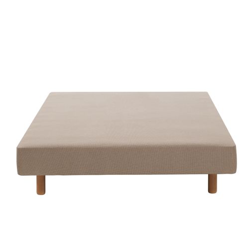 Sommier tissu 160x200 cm FLEX ROYAL beige vue de face