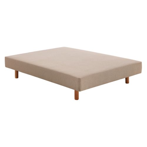 Sommier tissu 160x200 cm FLEX ROYAL beige vue 3/4