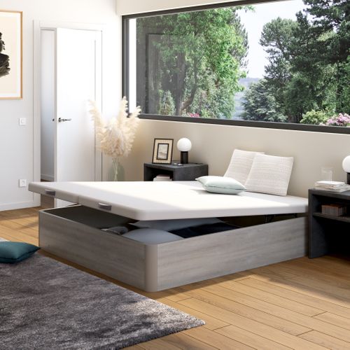 Sommier coffre 180x200 cm FLEX ROYAL gris vue d'ambiance 1