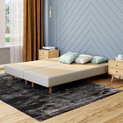 Sommier tissu 2x80x200 cm FLEX ROYAL blanc