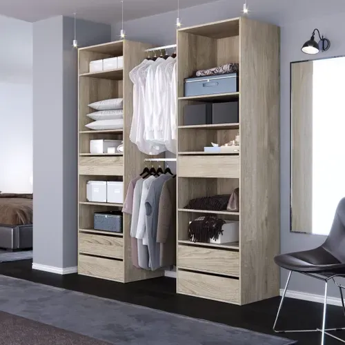 Kit dressing L. 177 cm JIMMY imitation chêne vue d'ambiance 1