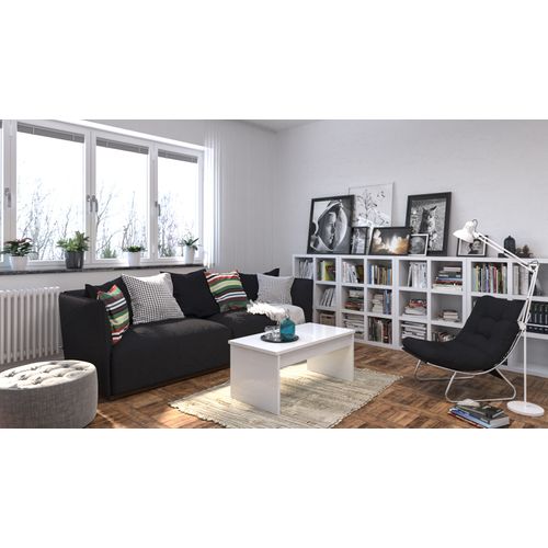 Table basse avec plateau relevable YANA Blanc