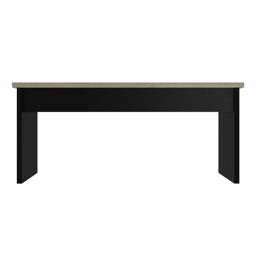 Table basse avec plateau relevable YANA Noir et imitation chêne