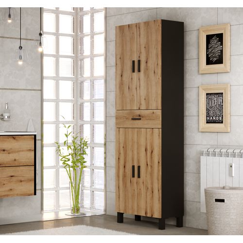 Colonne TAHITI Imitation chêne et noir