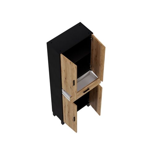 Colonne TAHITI Imitation chêne et noir