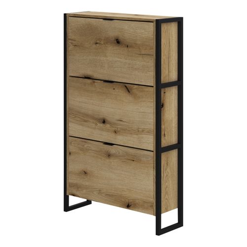 Meuble à chaussures ZOE imitation chêne rustique