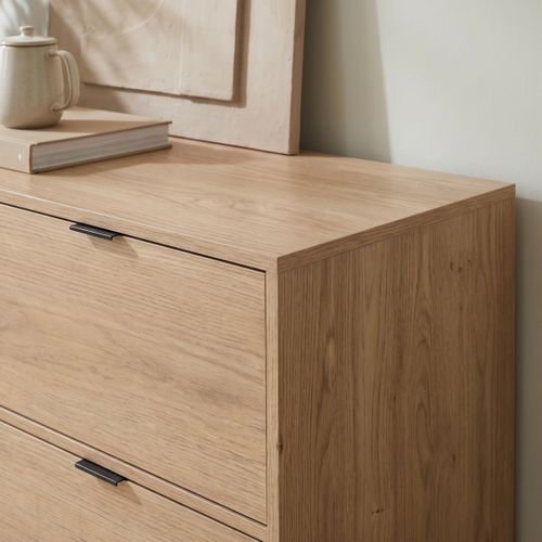 Buffet 2 portes L. 175 cm ASPEN imitation chêne