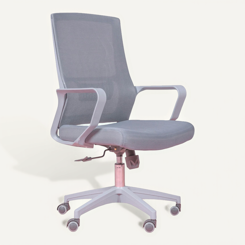Chaise De Bureau Réglable En Mesh Respirante - Mesh, Gris, H.100cm, L.60cm, P.58cm