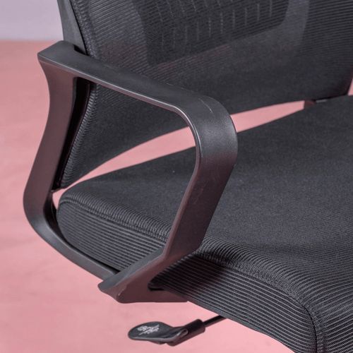 Chaise De Bureau  Réglable En Mesh Respirante Finitions Noires - Mesh, Noir, H.99cm, L.60cm, P.58cm