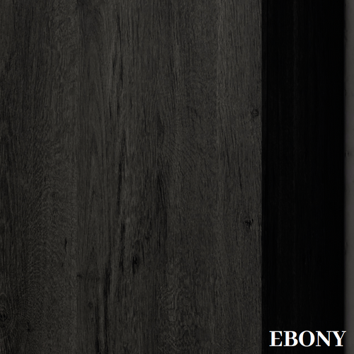 Meuble De Salle De Bain 60cm Simple Vasque - 2 Tiroirs - Sans Miroir - Balea - Ebony (bois Noir)