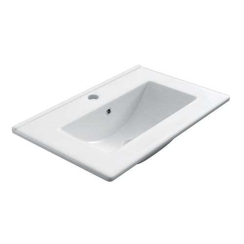 Meuble De Salle De Bain 60cm Simple Vasque - 2 Tiroirs - Sans Miroir - Balea - Ebony (bois Noir)