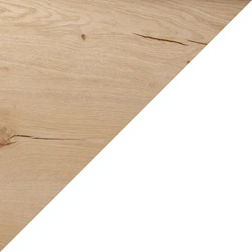 Meuble De Salle De Bain 120cm Double Vasque - Sans Miroir - Alba - Blanc/roble
