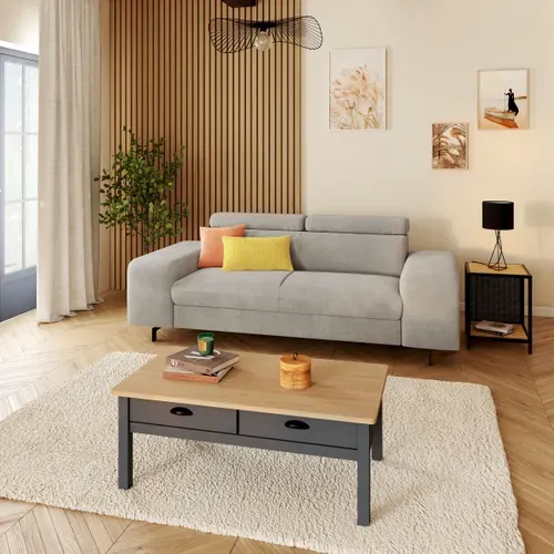 Table basse campagne MAYA Bois massif gris